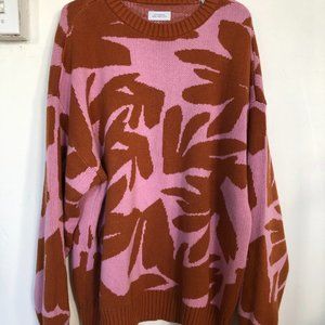 Saturdays NYC Palm Print Sweater Mens L